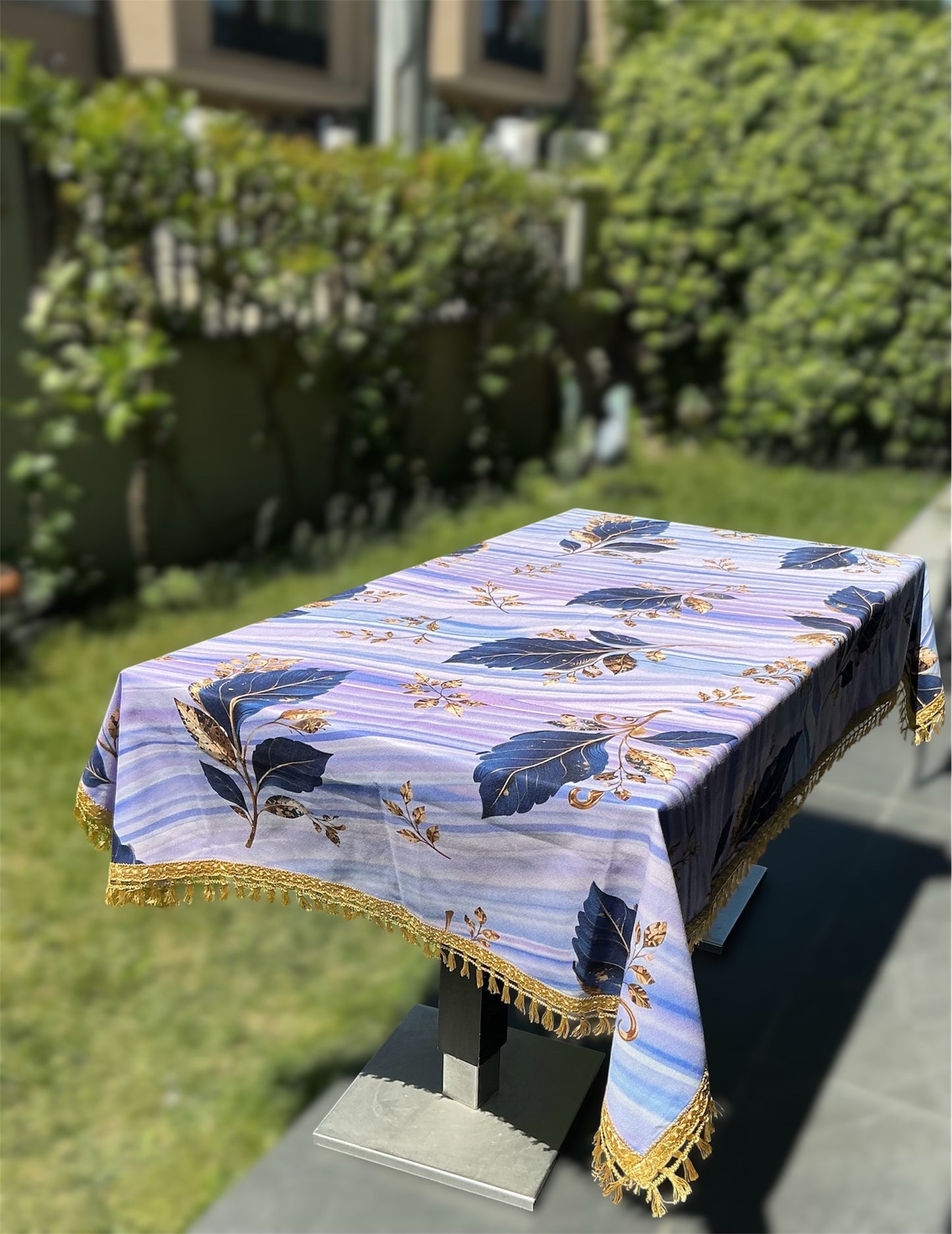Lavender & Gold Leaf Tablecloth